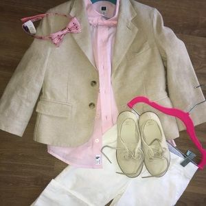Janie And Jack Boys Linen Blazer, Shirt, Shoes ...